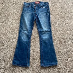 Bell bottom jeans.